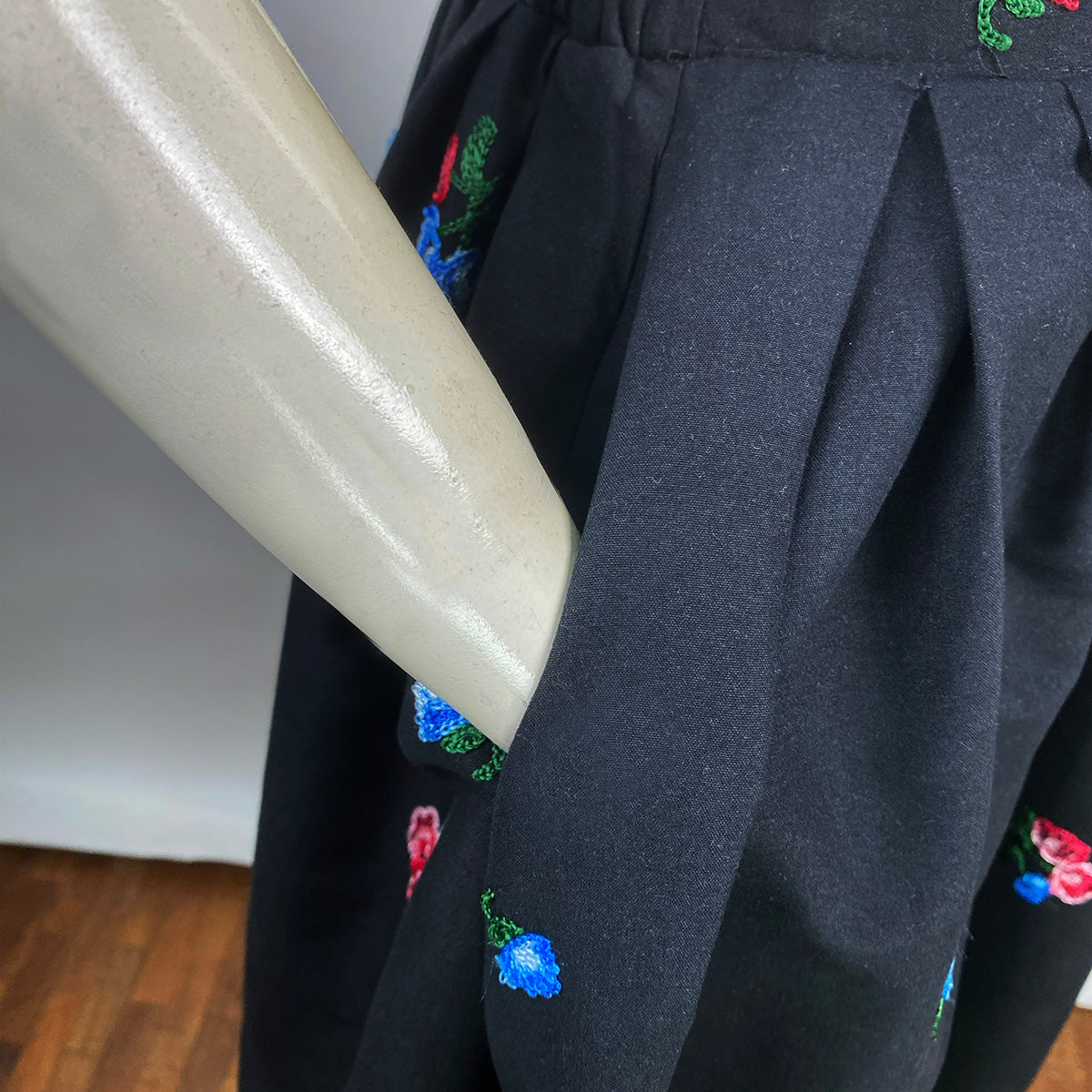 Cotton Embroidery Vest and Maxi Skirt
