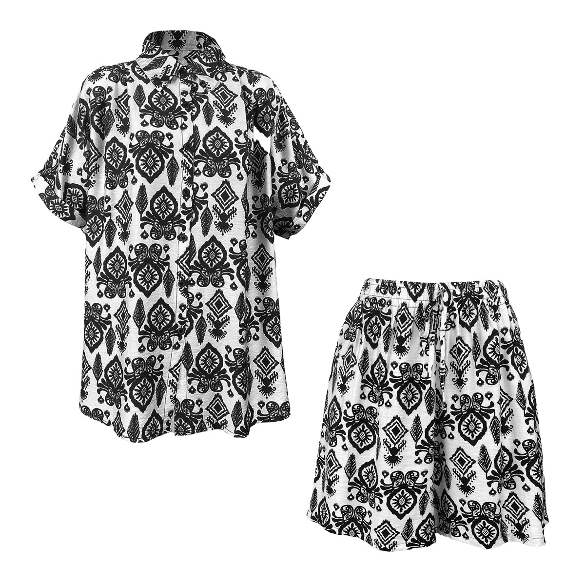 Resort Set Blouse and Shorts Stencil Set