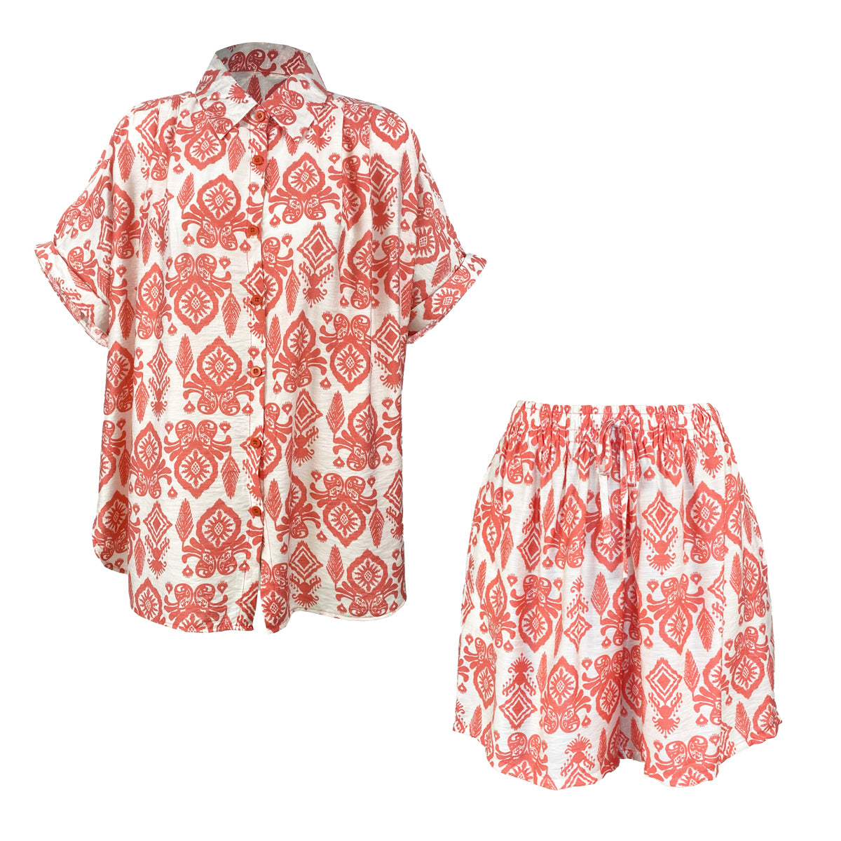 Resort Set Blouse and Shorts Stencil Set