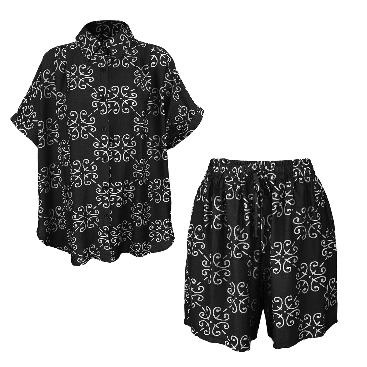 Resort Set Blouse and Shorts Stencil Set
