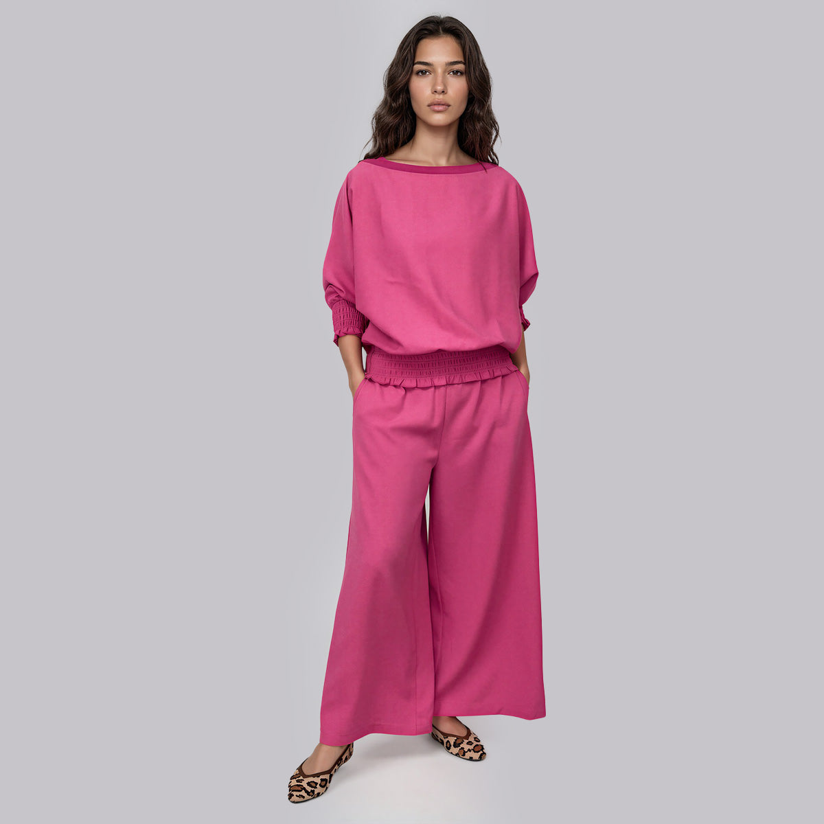 Cathy Dolman Linen Blend Pants Set