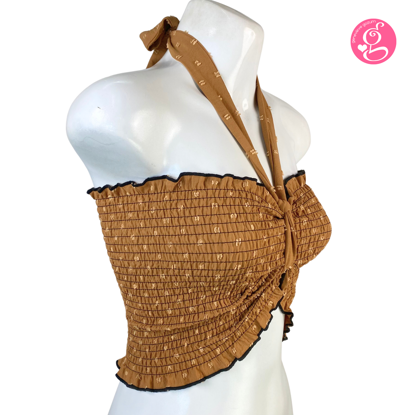 Genevieve Gozum Sweet As Pie Tube Top with Multi-Way Strap