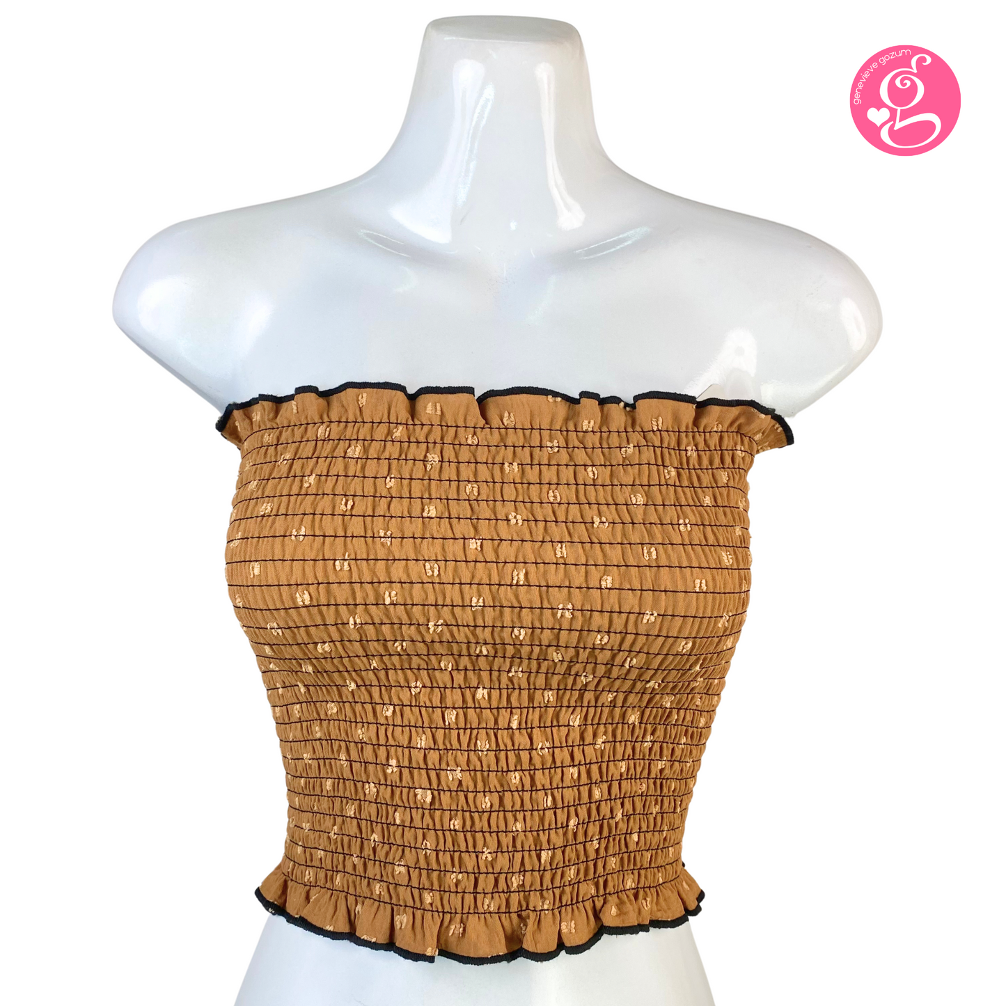 Genevieve Gozum Sweet As Pie Tube Top with Multi-Way Strap