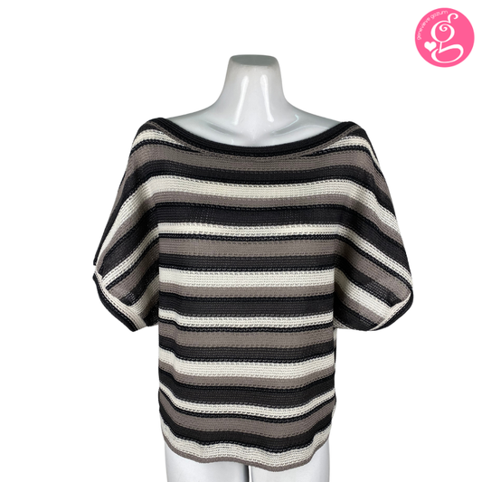 Slimming Dolman Earth Stripes