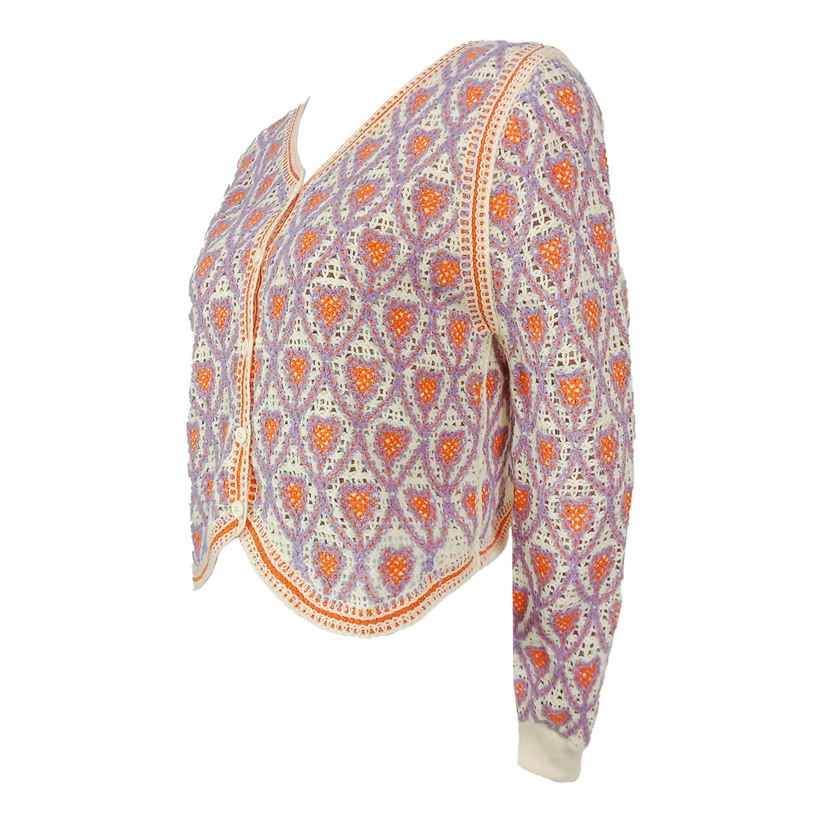 Coachella Retro Hearts Y2K Cardigan