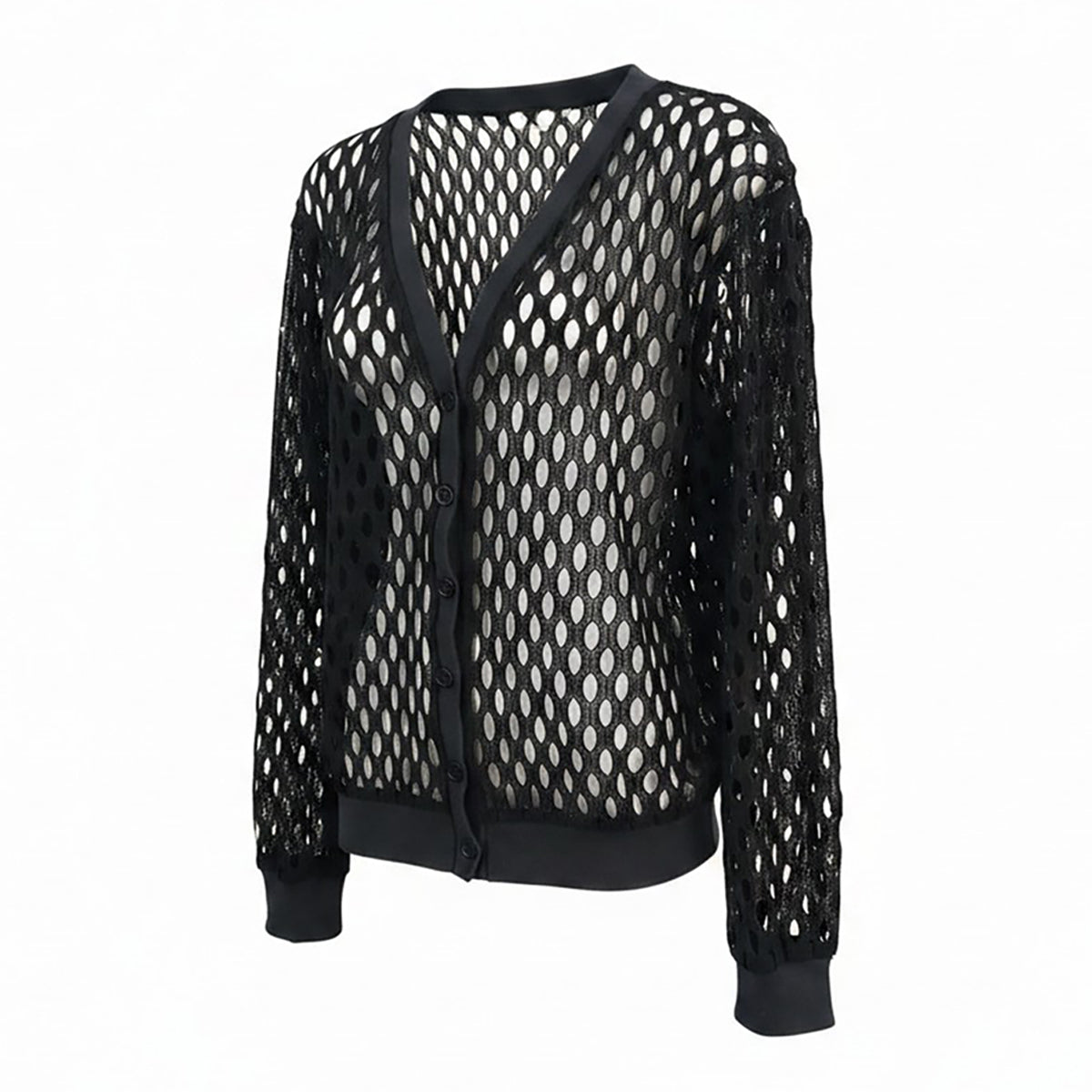 Boyfriend Unisex Lux Net Knitted Cardigan