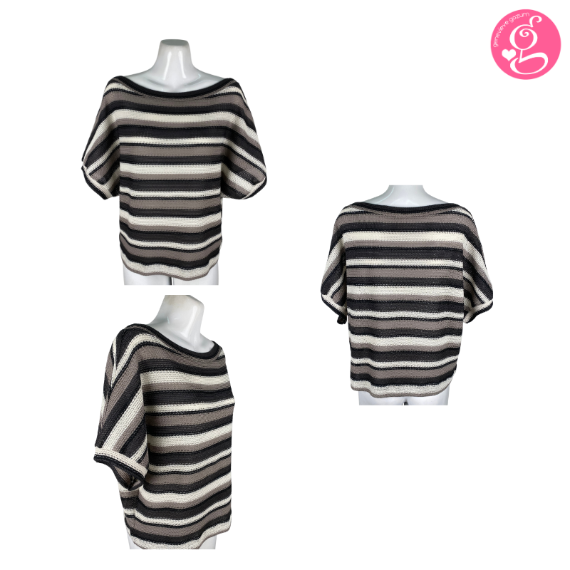 Slimming Dolman Earth Stripes