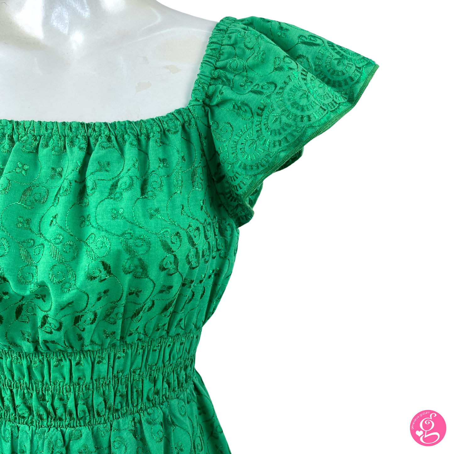 Satin Embroidery Butterfly Short Dress