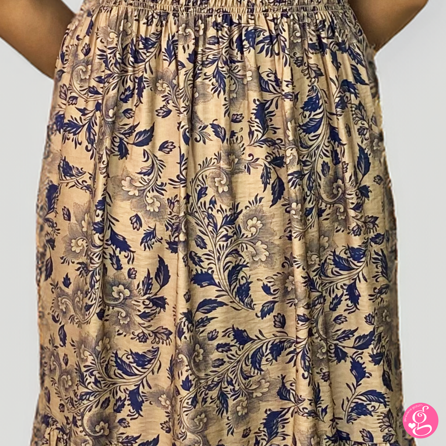 Organic Earth Blooms Halter Maxi Dress