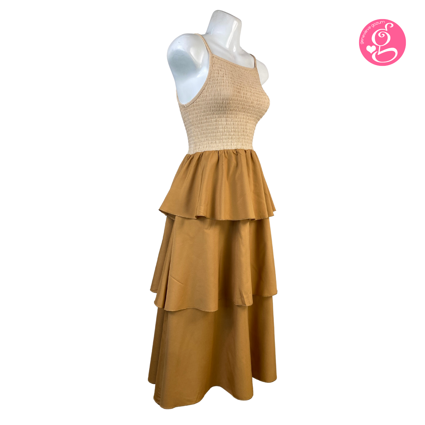 Genevieve Gozum Senorita Halter Smocking Dress