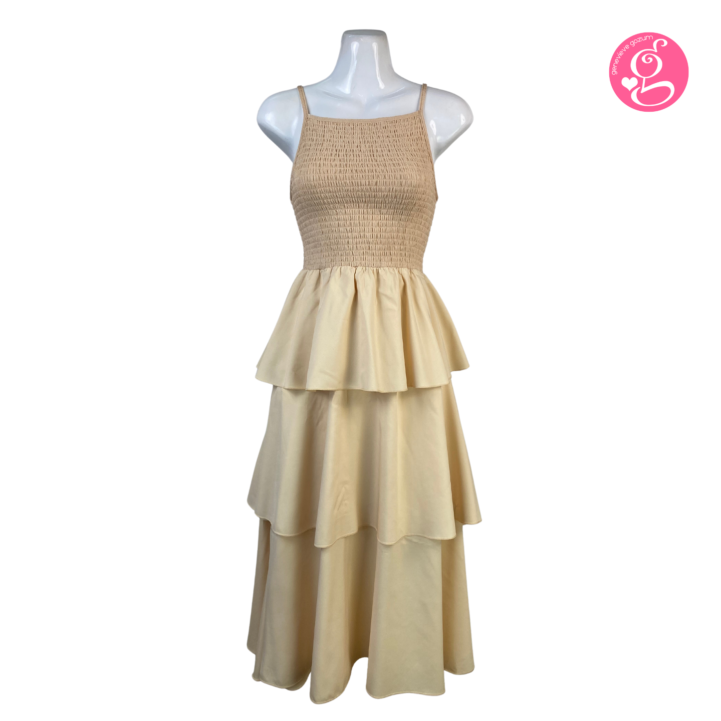 Genevieve Gozum Senorita Halter Smocking Dress