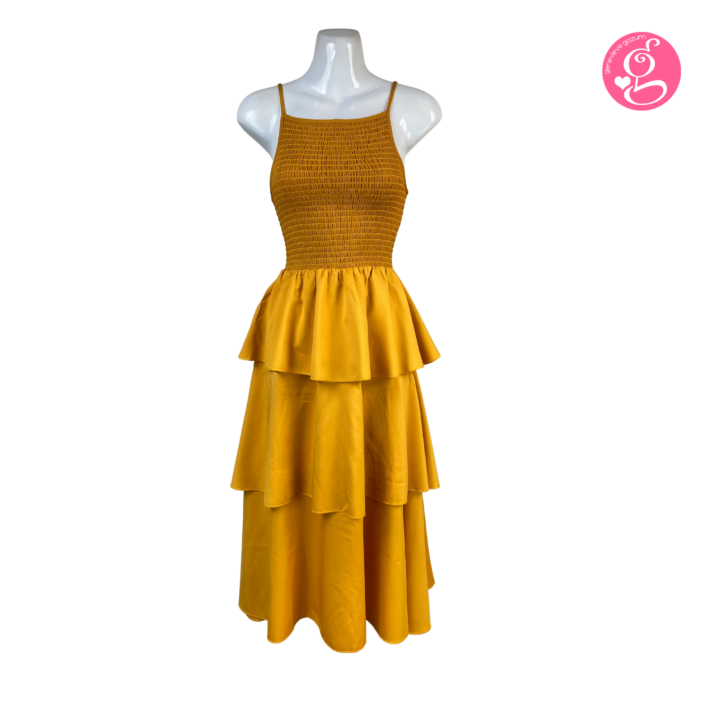Genevieve Gozum Senorita Halter Smocking Dress