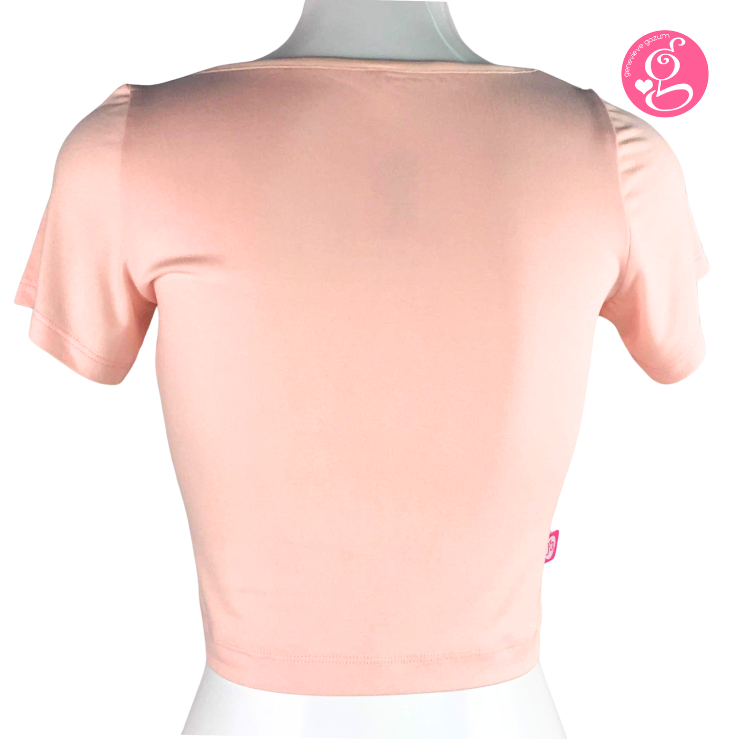Genevieve Gozum Deep Square Neck Crop Top