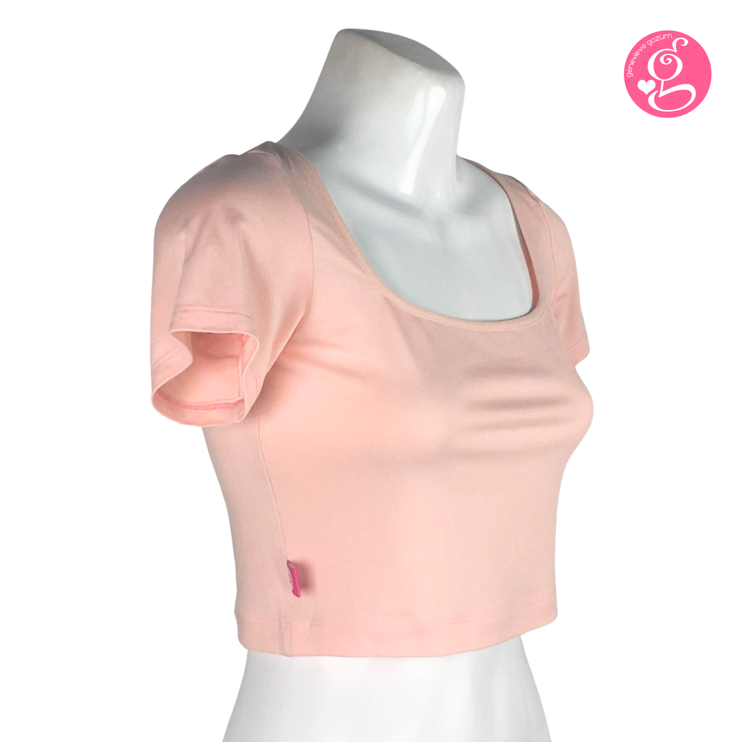 Genevieve Gozum Deep Square Neck Crop Top