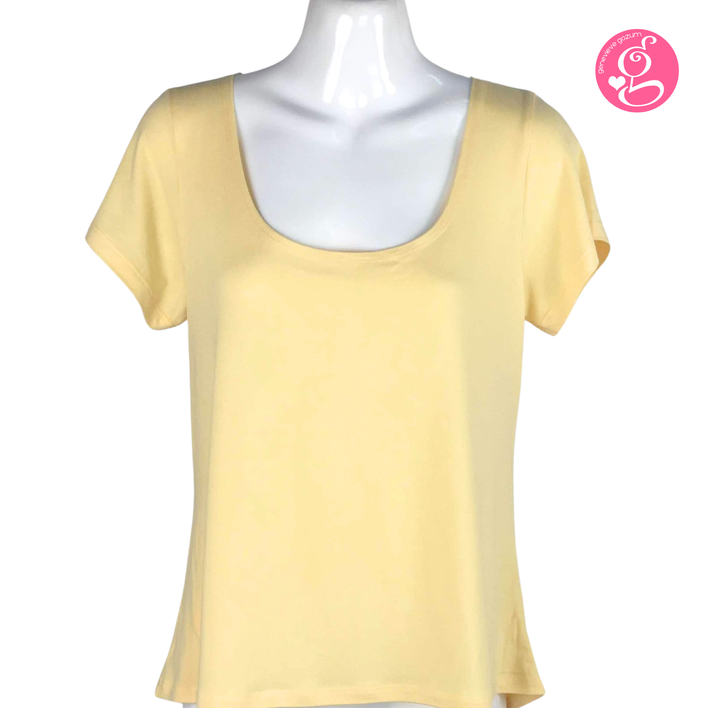 Genevieve Gozum Scoop Neck Blouse with Easy Fit