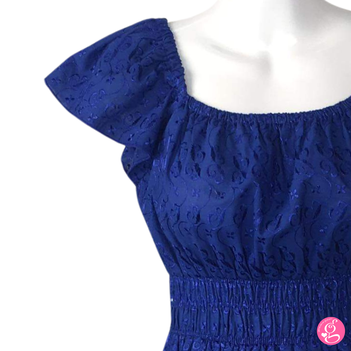 Satin Embroidery Butterfly Short Dress