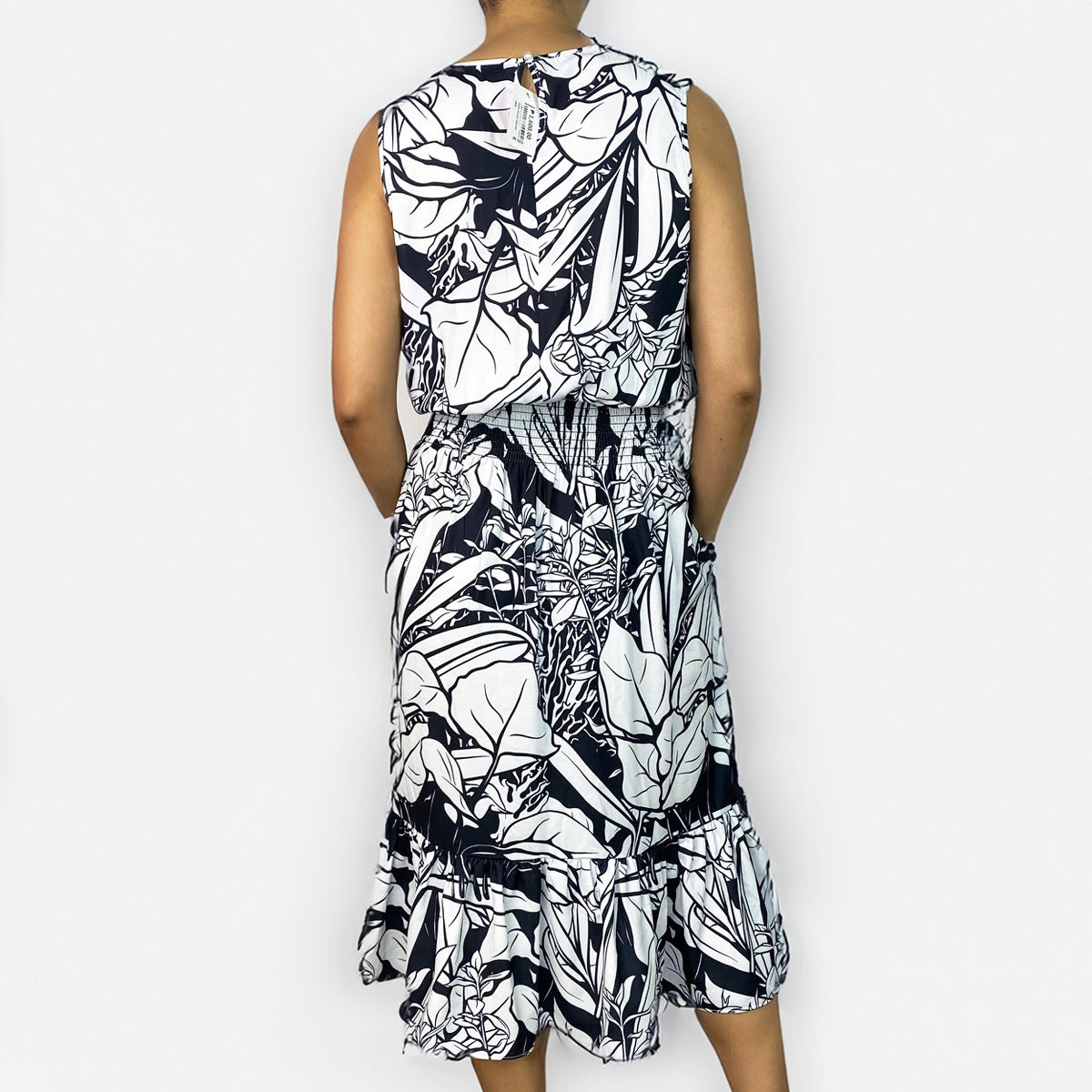 Cheryl Printed Linen Midi Dress