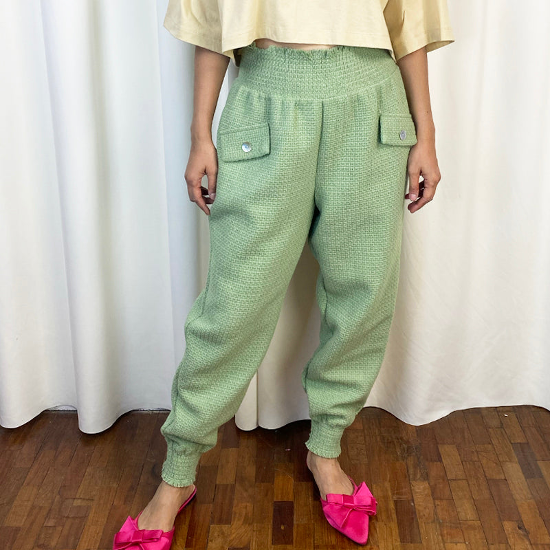 Coco Tweed Jogger Pants - Main Image