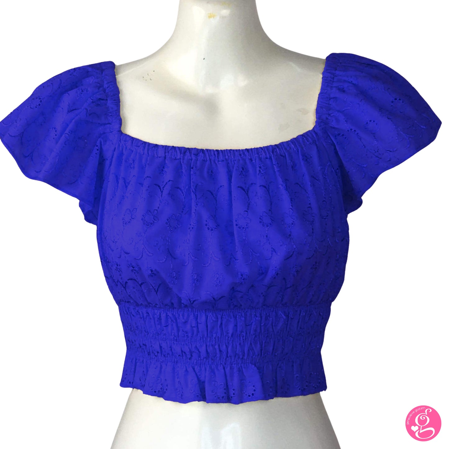 Satin Stitch Embroidery Butterfly Blouse