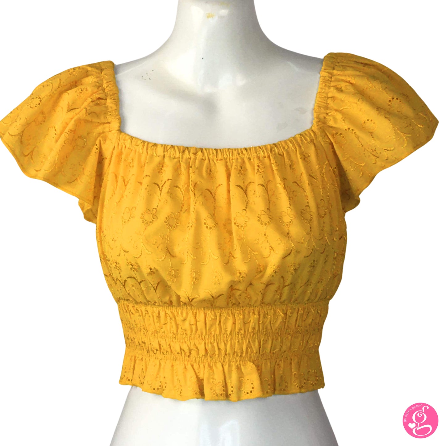 Satin Stitch Embroidery Butterfly Blouse