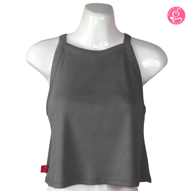 Loose Fit Knit Halter Swing Top