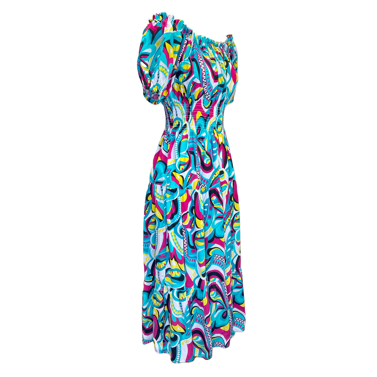 Sabrina Off Shoulder Maxi Dress Pucci Print