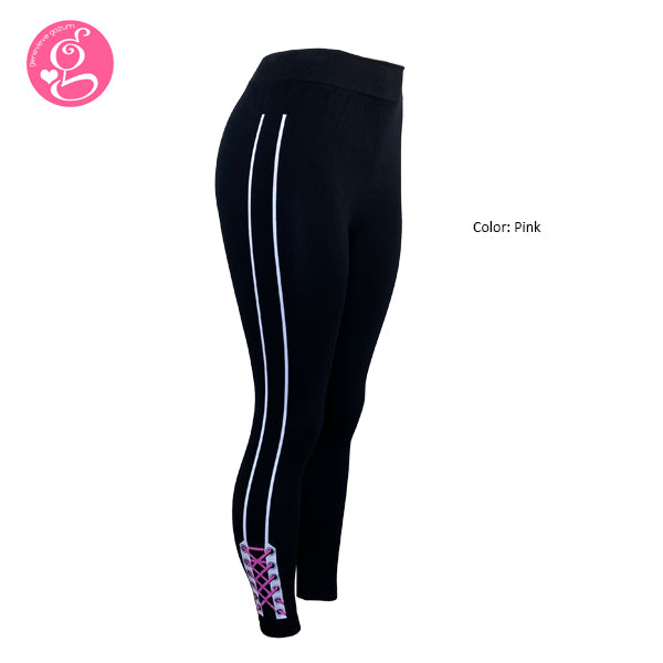 Seamless Leggings Shoe Lace Side