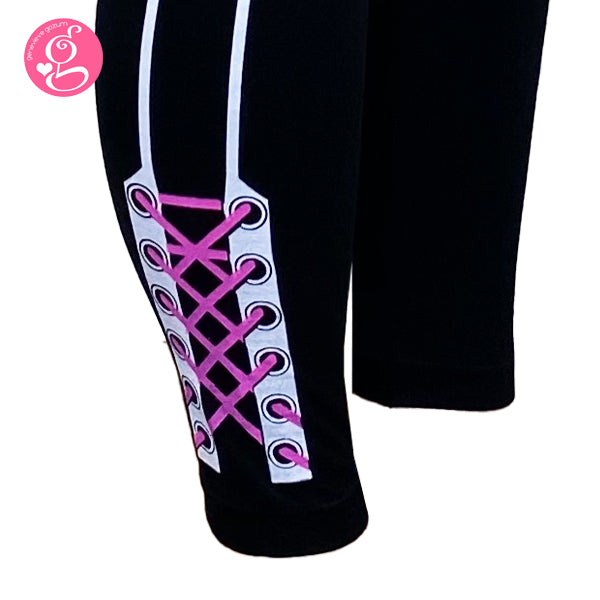 Seamless Leggings Shoe Lace Side