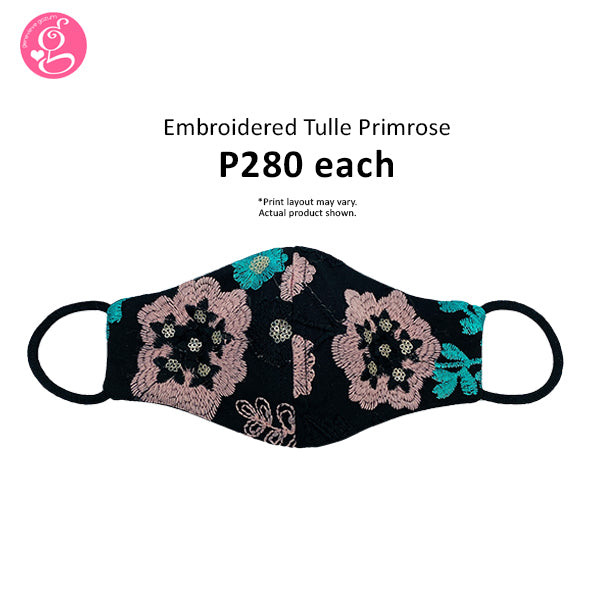 Embroidered Tulle Lace Face Mask