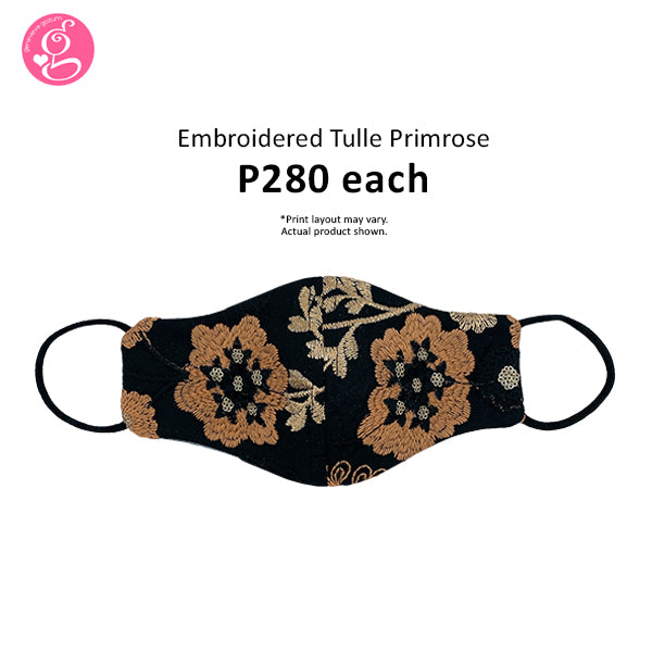 Embroidered Tulle Lace Face Mask