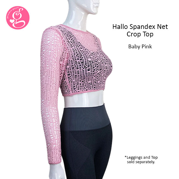 Hallo Spandex Net Crop Top