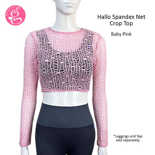 Hallo Spandex Net Crop Top