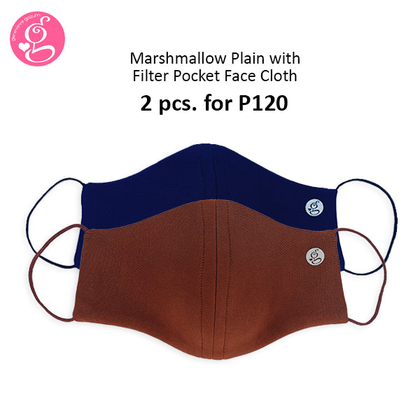 Marshmallow Plain Neoprene With Filter Pocket - Adult Size 2 pcs for P60