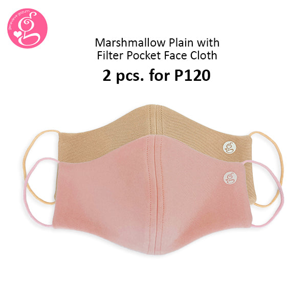 Marshmallow Plain Neoprene With Filter Pocket - Adult Size 2 pcs for P60