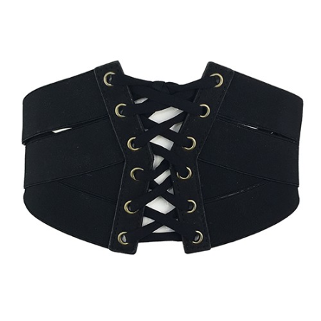 Tie Front Classic Corset Elastic Belt