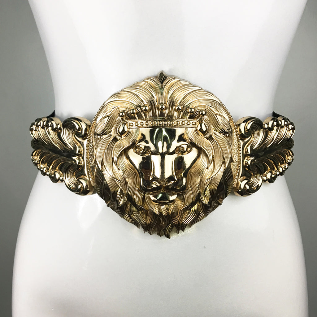 Lion Buckle Corset Elastic Belt