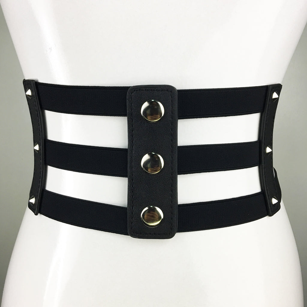 Three Buckle Corset Elastic Belt