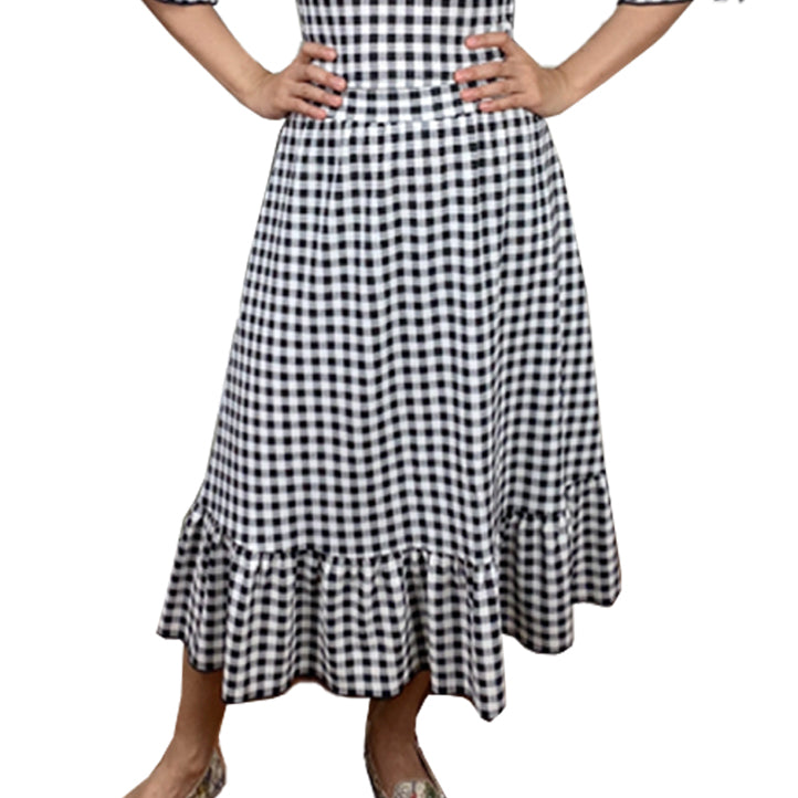 Madeline Gingham Blouse and Skirt