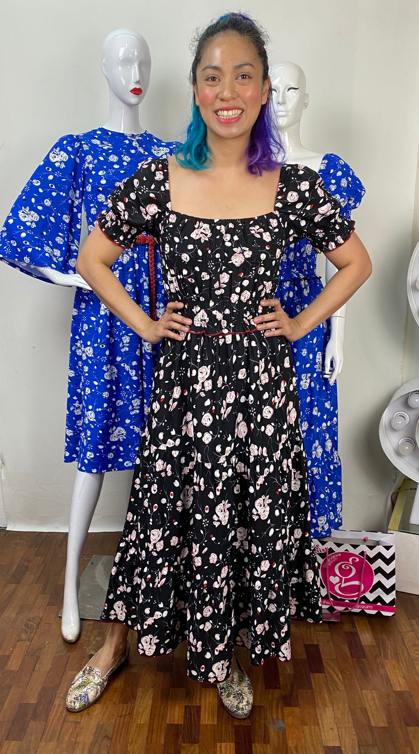 Maxi Dress Coming Up Roses Layers