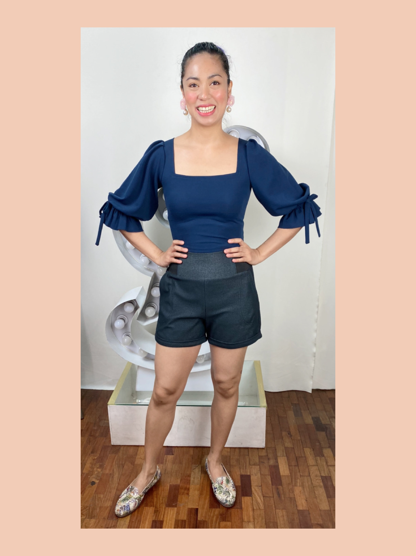 Hi Waist Denim Shorts