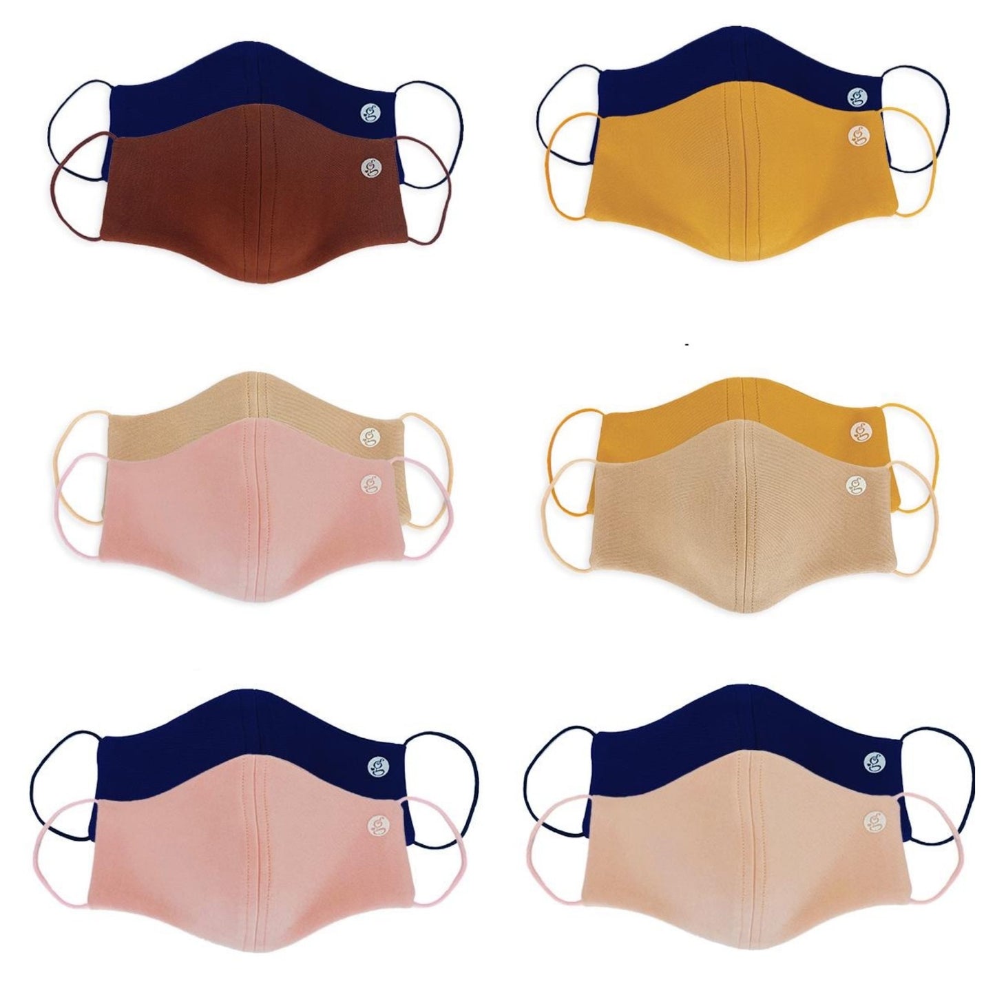 Marshmallow Plain Neoprene With Filter Pocket - Adult Size 2 pcs for P60