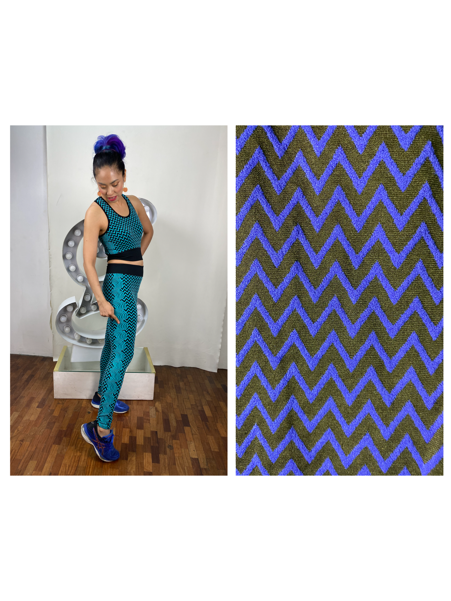 Y-Workout Slimming Chevron Leggings