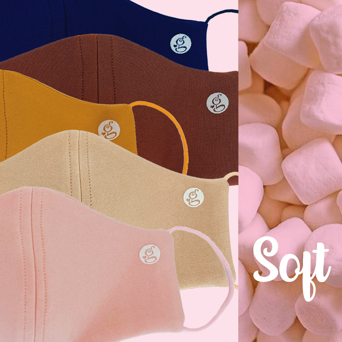 Marshmallow Plain Neoprene With Filter Pocket - Adult Size 2 pcs for P60