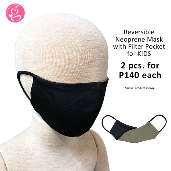 Cotton Solid Colors Washable Filter Pocket Face Cloth - Unisex, Comfortable & Reusable - 2 for P60