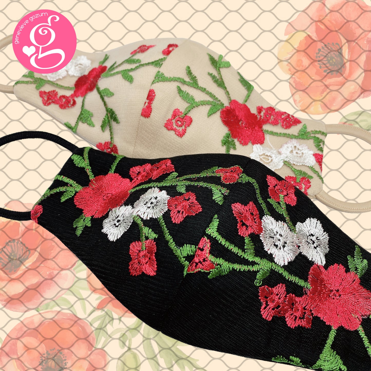 Embroidered Tulle Lace Face Mask