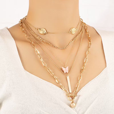 Chain Story Necklace Butterfly