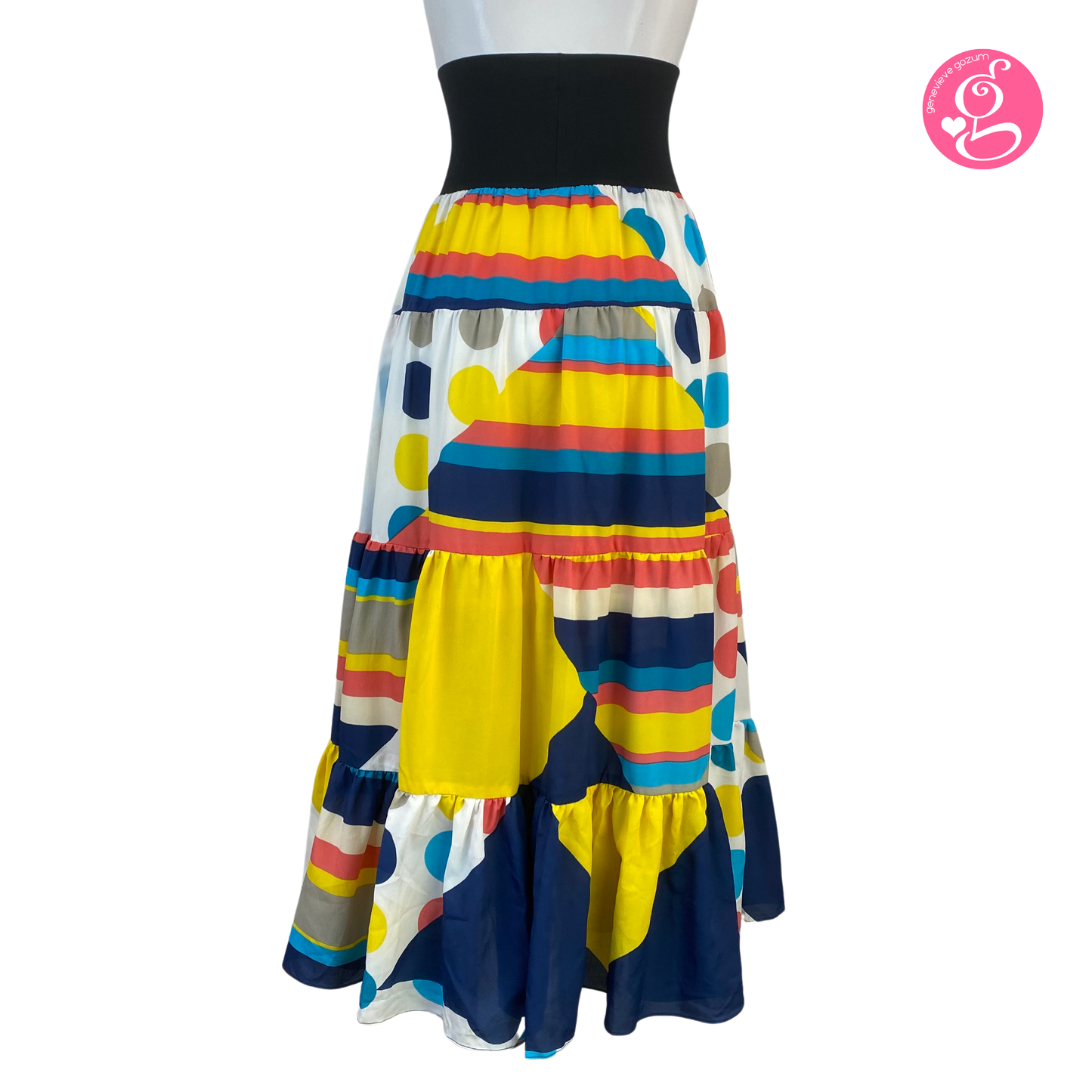 Geometric Brights Long Skirt