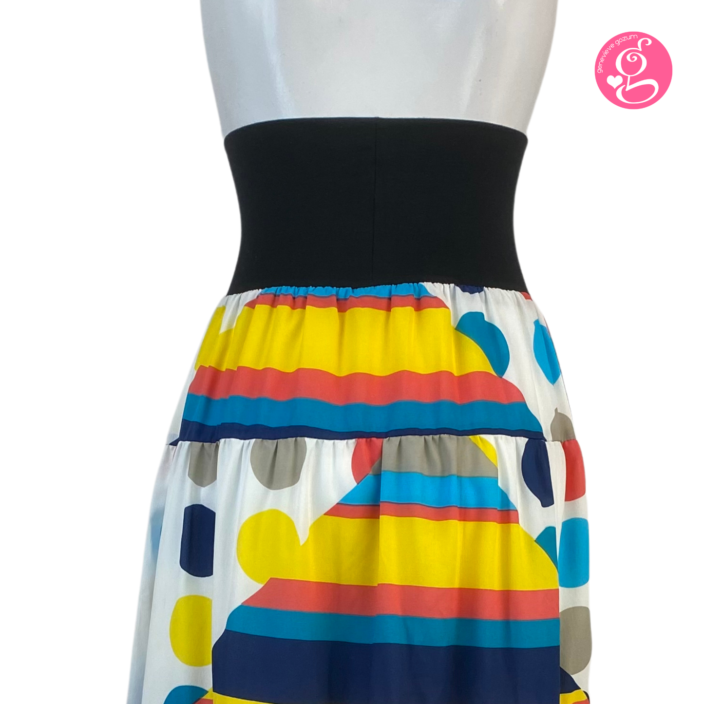 Geometric Brights Long Skirt