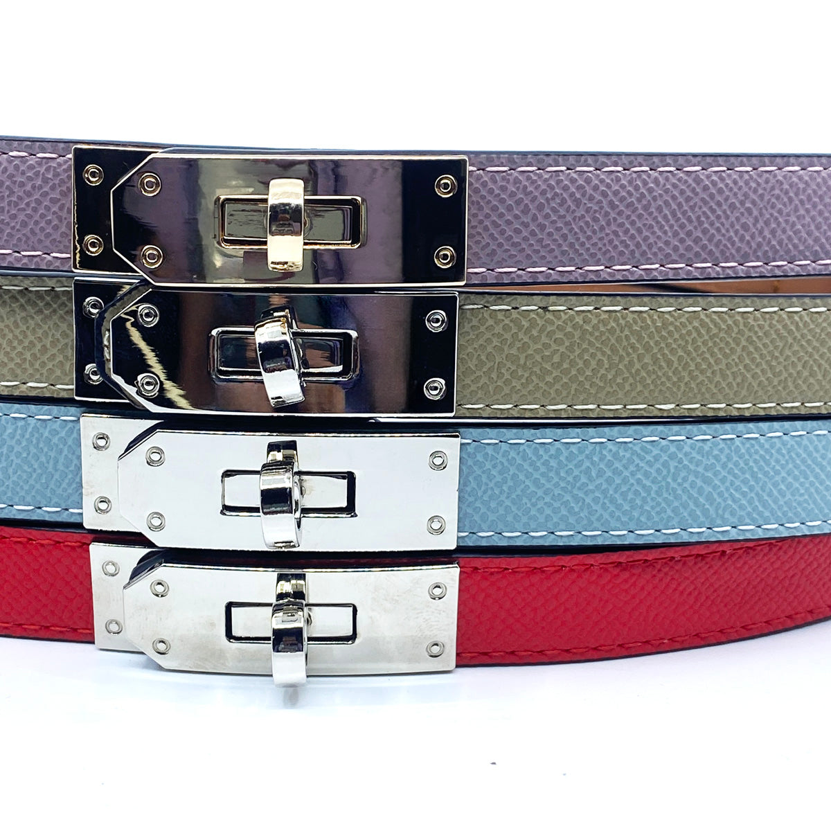 Lady G Adjustable Leather Belt Padlock