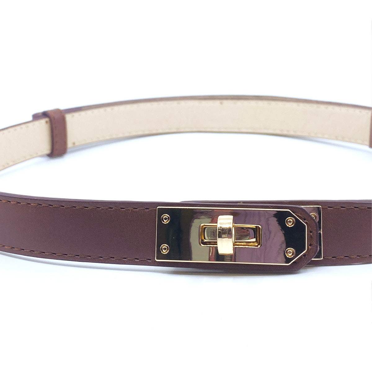 Lady G Adjustable Leather Belt Padlock